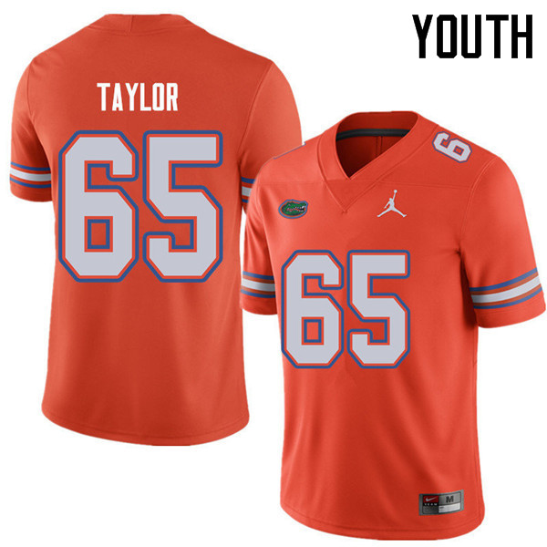 Jordan Brand Youth #65 Jawaan Taylor Florida Gators College Football Jerseys Sale-Orange